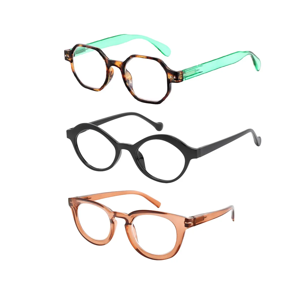 Fashion Geometric Multicolor Reading Glasses for Women